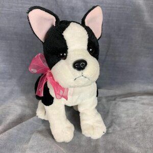 Boston Terrier Puppy Dog Valentine Plush Stuffed Animal Toy Valentines Day​